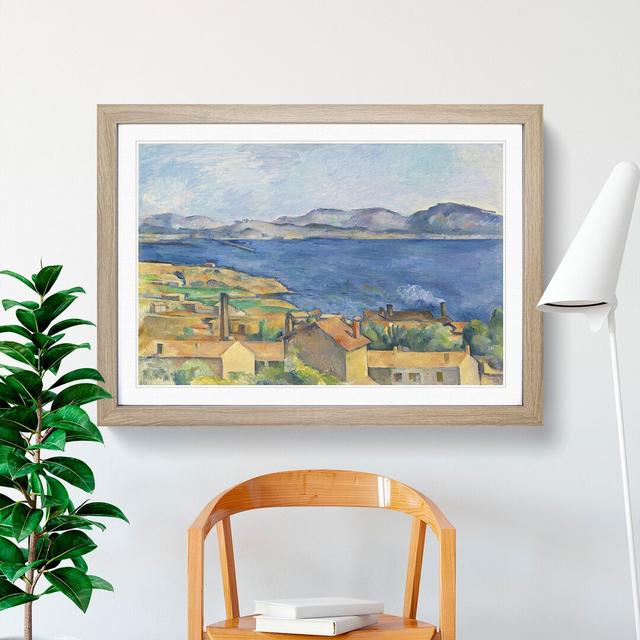 The Bay of Marseille by Paul Cezanne - Picture Frame Painting East Urban Home Size: 27cm H x 36cm W x 2cm D, Frame Option: Oak Framed on Productcaster.