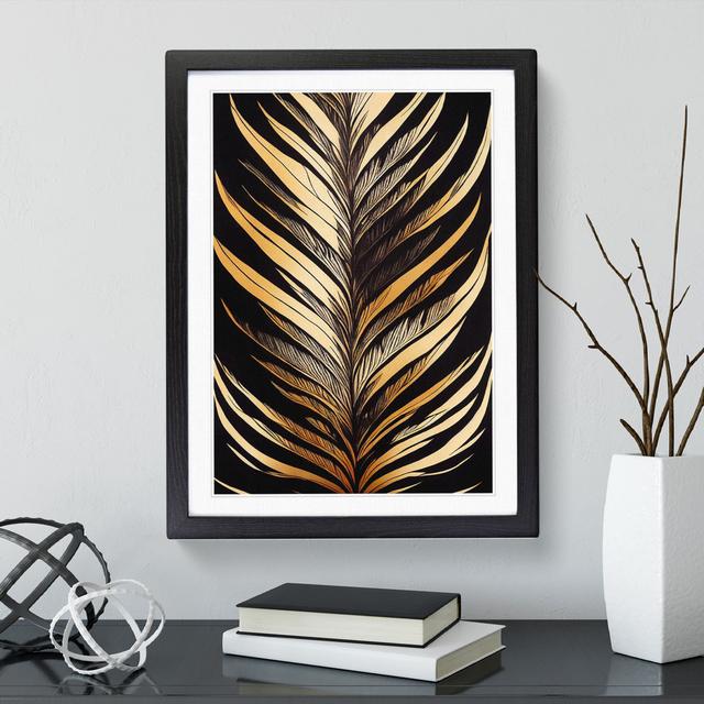 Mighty Feather - Picture Frame Graphic Art Bay Isle Home Frame Colour: Black Framed, Size: 46cm H x 34cm W x 2cm D on Productcaster.