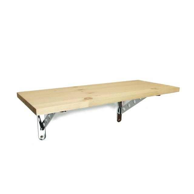 Aarolyn Solid Wood Bracket Shelf Borough Wharf Size: 22" H x 110" W x 25" D on Productcaster.