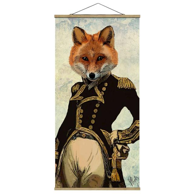 Fabric picture With poster borders - Animal portrait - Fox admiral - Portrait 2:1 Maturi Größe: 100 cm H x 50 cm B x 0,3 cm T on Productcaster.