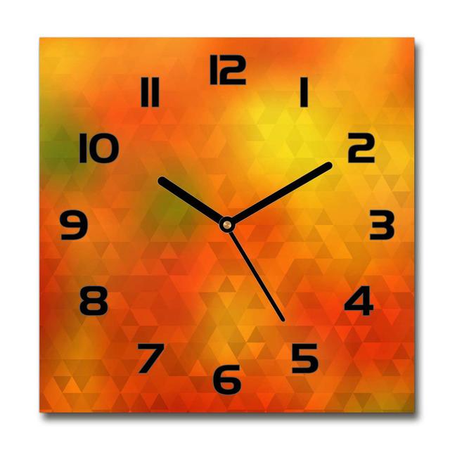 Harliee Silent Wall Clock East Urban Home Colour: Black/Orange on Productcaster.