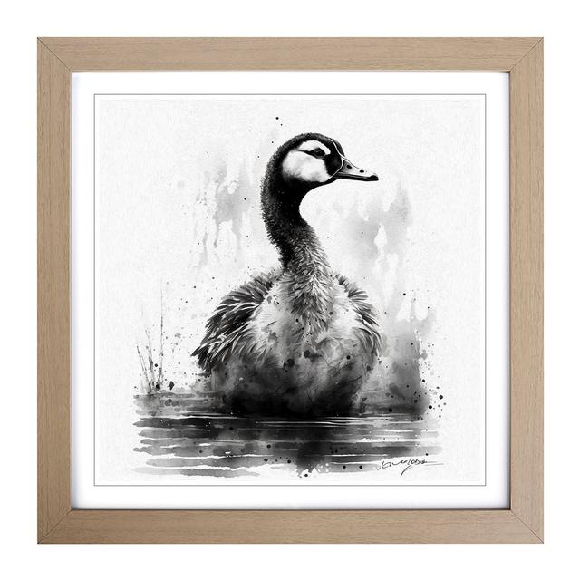 Goose Ink Wash - Single Picture Frame Art Prints on Wood Brambly Cottage Frame Colour: Oak on Productcaster.