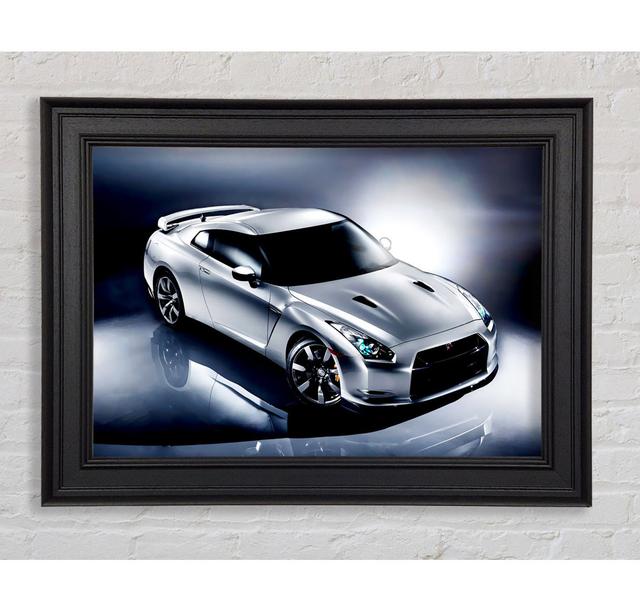 Nissan Skyline Silver Framed Print Ebern Designs Size: 100cm H x 141.4cm W on Productcaster.