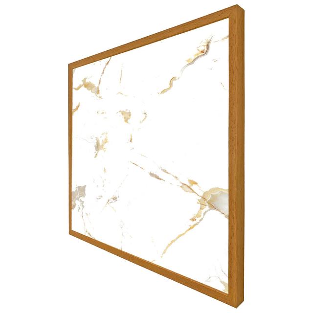 Cascades Gold Marble - Single Picture Frame Art Prints Metro Lane Format: Oak Framed, Size: 51cm H x 51cm W x 4cm D on Productcaster.