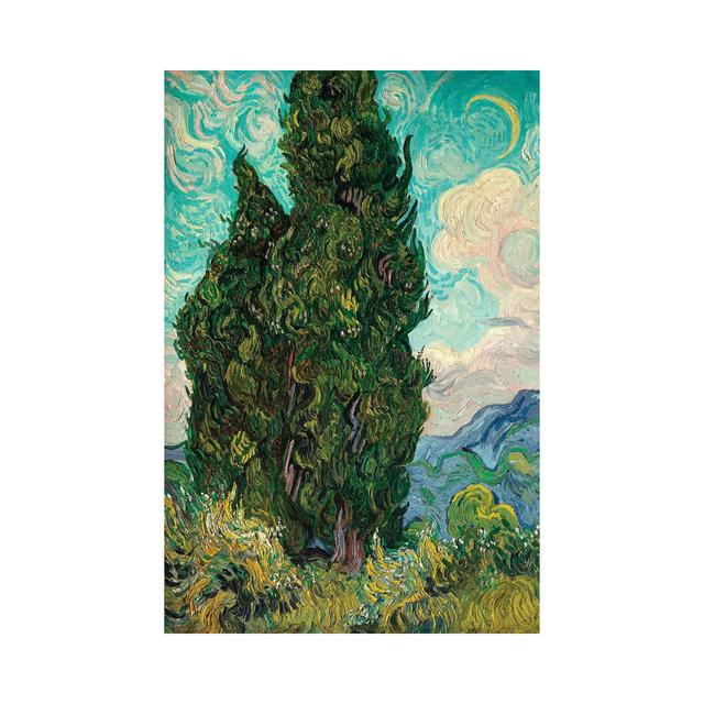 Cypresses I by Vincent Van Gogh - Wrapped Canvas Painting Marlow Home Co. Size: 66.04cm H x 45.72cm W x 1.91cm D on Productcaster.