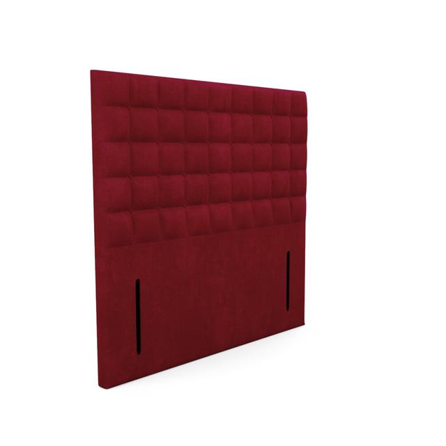 Upholstered Headboard Canora Grey Upholstery: Velvet - Red, Size: Small Double on Productcaster.