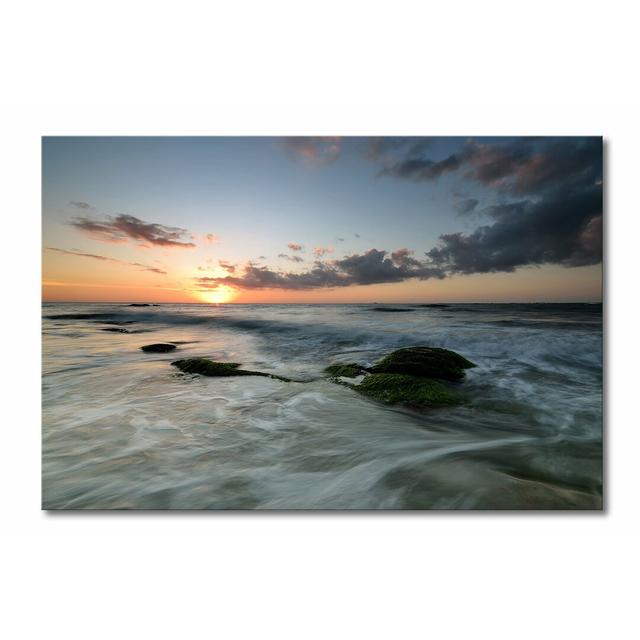 Ocean Sunset Photographic Print on Canvas East Urban Home Size: 80cm H x 120cm W x 2cm D on Productcaster.