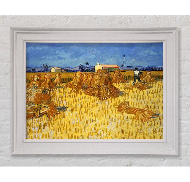 Corn Harvest In Provence - Single Picture Frame Art Prints August Grove Size: 29.7cm H x 42cm W x 8cm D on Productcaster.