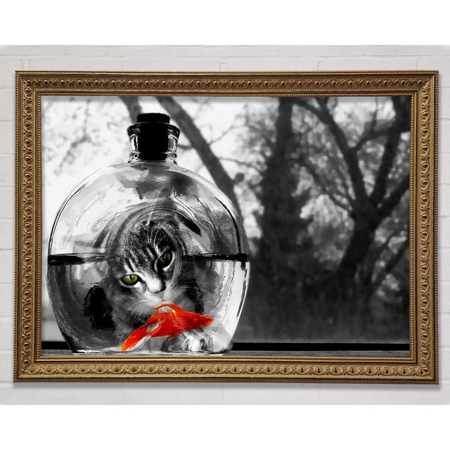 Dinner Time Cat - Single Picture Frame Art Prints Brayden Studio Size: 42cm H x 59.7cm W on Productcaster.