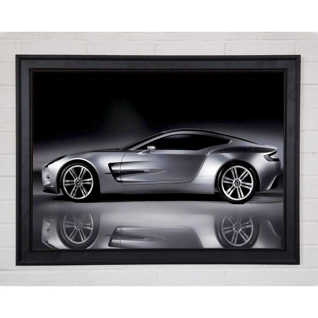 Aston Martin DB9 Silver Side Profile - Einzelner Bilderrahmen Kunstdrucke Ebern Designs Größe: 84,1 cm H x 118,9 cm B x 1,5 cm T, Format: Poster mit m on Productcaster.