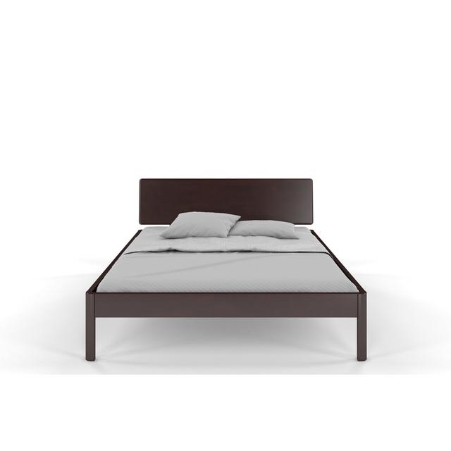 Visby AMMER Wooden Bed 4 Ebern Designs Colour: Palisander, Size: European Double (140 x 200cm) on Productcaster.