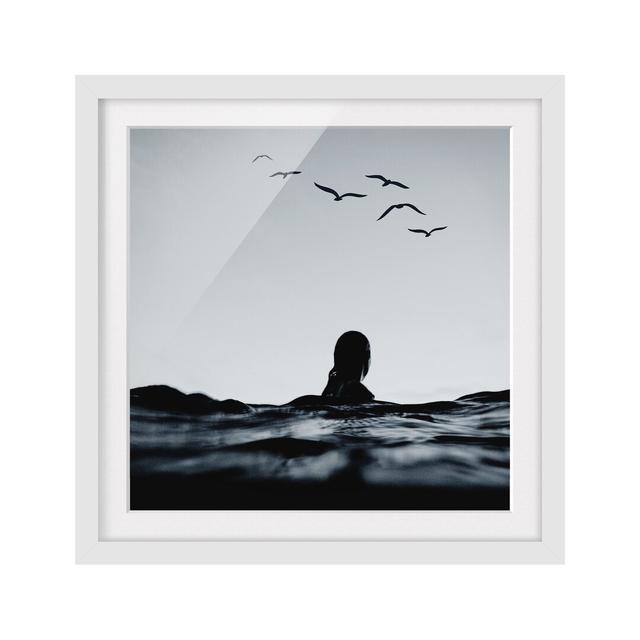 Still Water - Picture Frame Graphic Art Ebern Designs Size: 50cm H x 50cm W x 2cm D, Frame Option: White Framed on Productcaster.