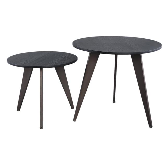 Coffee table Adelean - 55x55x50 cm - Iron - Black - Set of 2 (Set of 2) Borough Wharf on Productcaster.