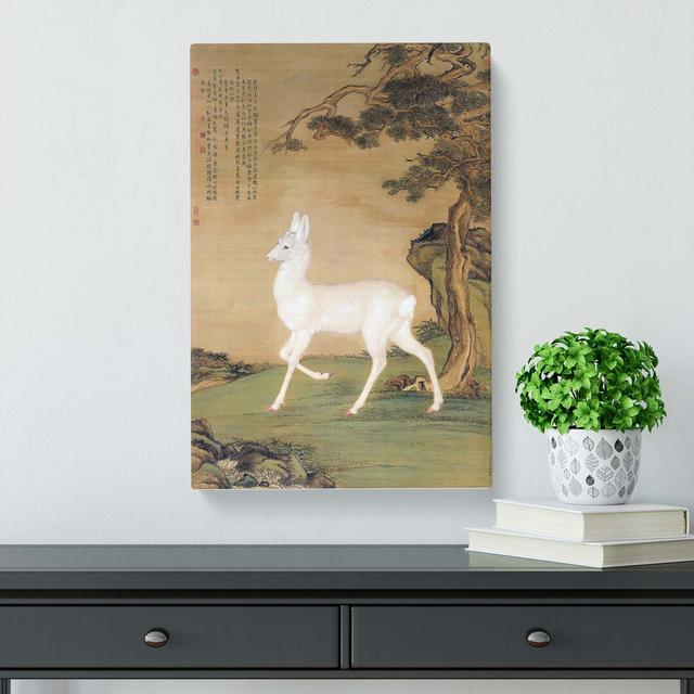 Roe Deer by Lang Shining - Wrapped Canvas Print East Urban Home Size: 76cm H x 50cm W x 3cm D on Productcaster.