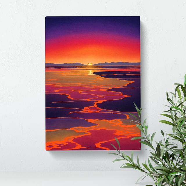 Unique Sunset - Wrapped Canvas Graphic Art House of Hampton Size: 50cm H x 35cm W x 3cm D on Productcaster.