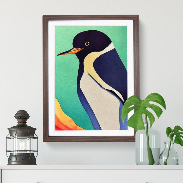 Delightful Penguin ClassicLiving Frame Colour: Brown Framed , Size: 50cm H x 76cm W x 2cm D on Productcaster.