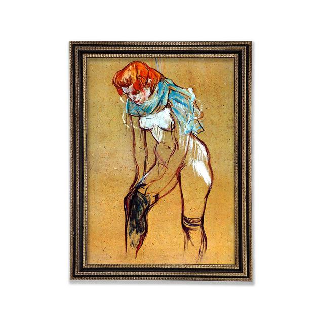 Toulouse Lautrec Stockings Framed Print - Picture Frame Graphic Art on Canvas Ophelia & Co. Size: 42cm H x 29.7cm W x 3cm D, Format: Black Gold Framed on Productcaster.