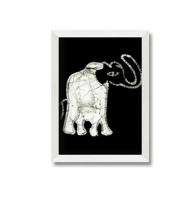 Native Elephant Art B N W - Single Picture Frame Art Prints Bloomsbury Market Size: 84.1cm H x 59.7cm W on Productcaster.