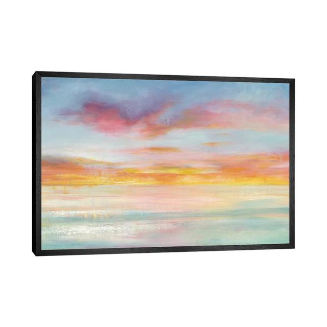 Leinwandbild Pastel Sky von Danhui Nai Beachcrest Home Größe: 45,72 cm H x 66,04 cm B x 3,8 cm T, Format: Schattenfugenrahmen in Schwarz on Productcaster.