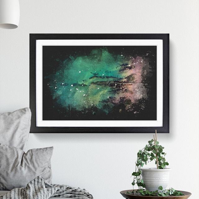 The Jurassic Coast in Dorset Paint Splash - Picture Frame Graphic Art East Urban Home Size: 27cm H x 36cm W x 2cm D, Frame Option: Black Framed on Productcaster.