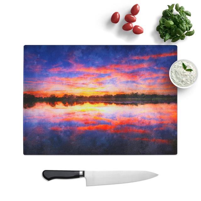 Evening Sunset Painting Chopping Board East Urban Home Size: 20cm W x 28.5cm L on Productcaster.