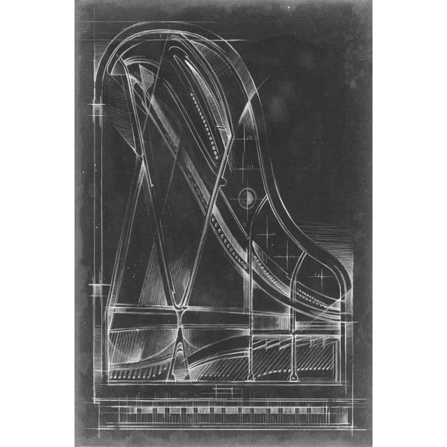 Grand Piano Diagram by Ethan Harper - Wrapped Canvas Art Prints Williston Forge Size: 122cm H x 81cm W on Productcaster.