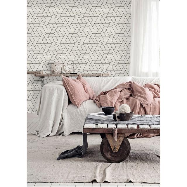 Roanne Wallpaper George Oliver Size: 290 x 290cm on Productcaster.