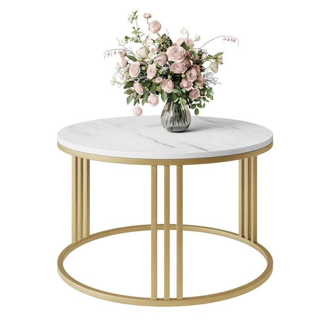 Starki Frame Coffee Table Metro Lane Table Base Colour: Gold on Productcaster.