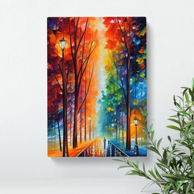 XC1022-1653X Colourful Woodland Forest No.2 - Wrapped Canvas Graphic Art Marlow Home Co. Size: 76cm H x 50cm W x 3cm D on Productcaster.