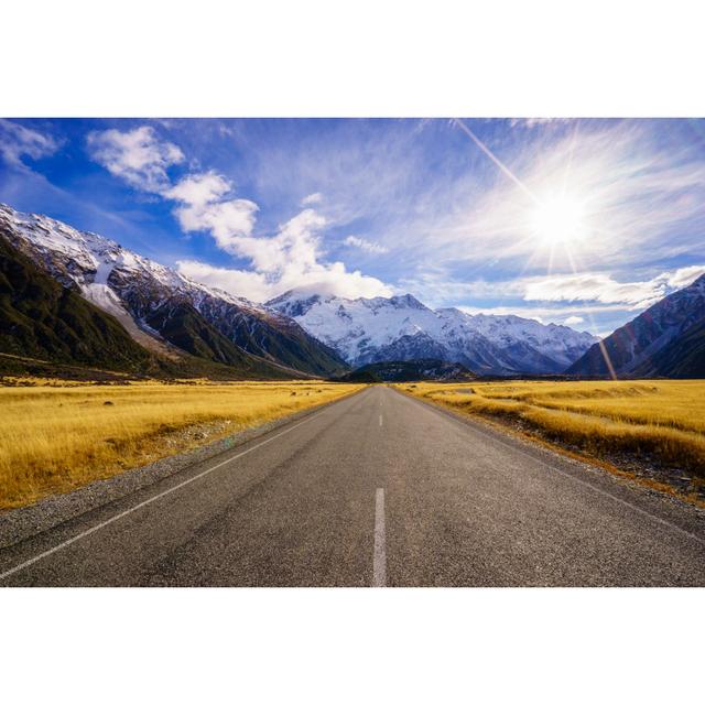 Road To Mount Cook - Wrapped Canvas Print Alpen Home Size: 20cm H x 30cm W x 3.8cm D on Productcaster.