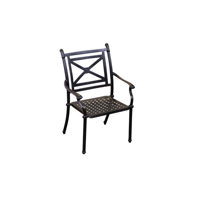 Union Stacking Patio Dining Armchair with Cushion Ophelia & Co. on Productcaster.