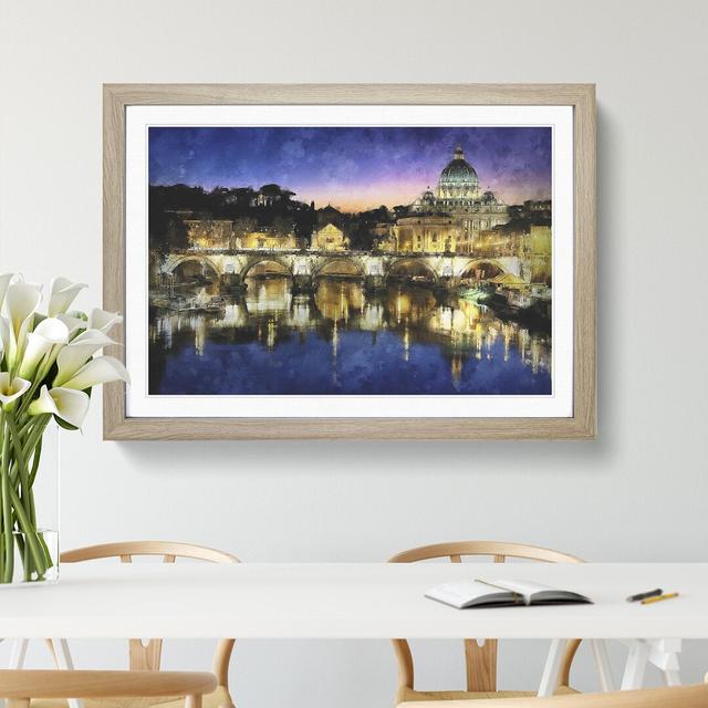 St. Peter's Basilica in Rome Italy - Picture Frame Graphic Art Print East Urban Home Format: Oak Framed, Size: 33cm H x 45cm W x 2cm D on Productcaster.