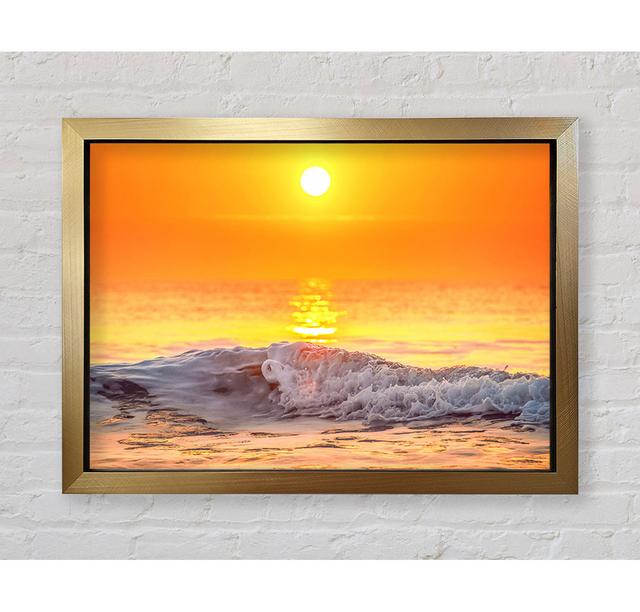 Detailed Waves Splashing In The Sea Framed Print Bright Star Size: 59.7cm H x 84.1cm W on Productcaster.