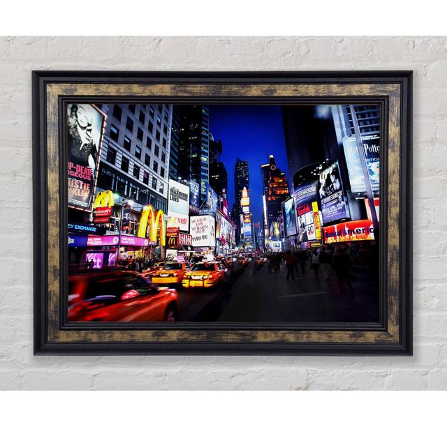 New York Night At The Theatre - Single Picture Frame Art Prints Bright Star Size: 21cm H x 29.7cm W on Productcaster.