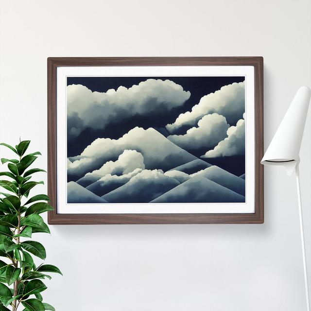 Sacred Clouds Abstract - Picture Frame Painting Alpen Home Size: 25cm H x 34cm W x 2cm D, Frame Colour: Walnut on Productcaster.