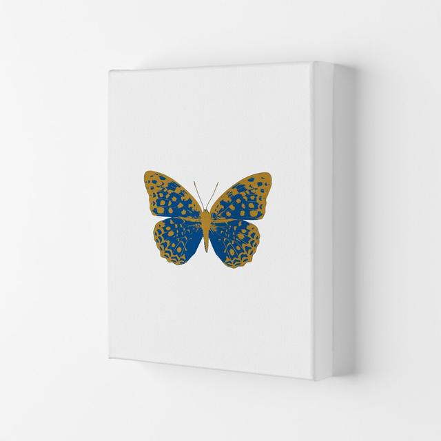 Butterfly - Graphic Art Print on Paper Purple East Urban Home Size: 42cm H x 29.7cm W x 4cm D, Format: Wrapped Canvas, Colour: Yellow on Productcaster.