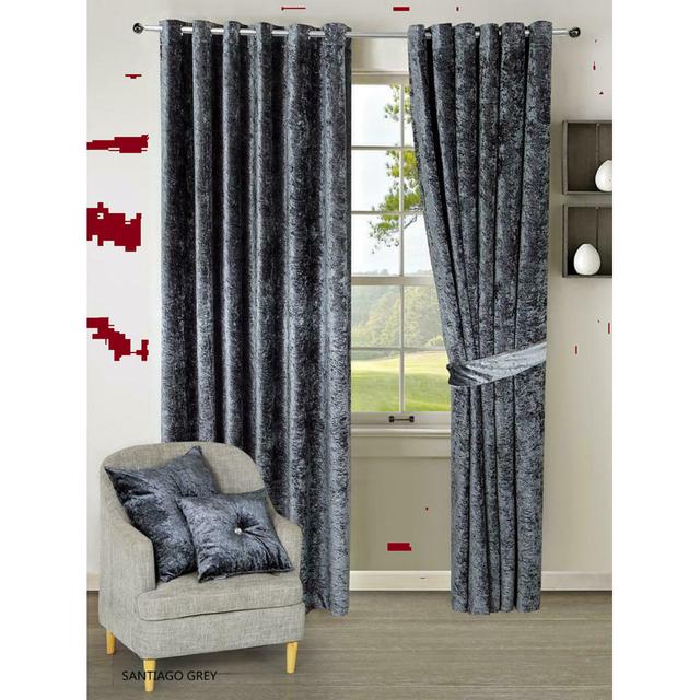 Magdeline Polyester Room Darkening Grommet / Eyelet Curtain Pair (Set of 2) Canora Grey Colour: Grey, Panel Size: 117cm W x 137cm D on Productcaster.