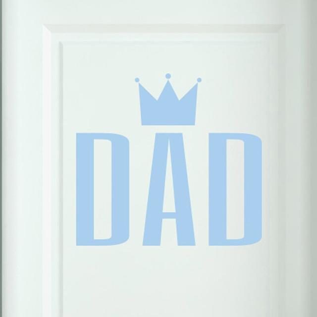 Dad Door Room Wall Sticker Happy Larry Colour: Light Blue on Productcaster.