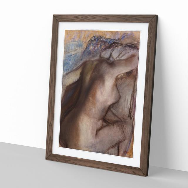 After the Bath by Edgar Degas - Picture Frame Painting East Urban Home Size: 36cm H x 27cm W x 2cm D, Frame Option: Walnut Framed on Productcaster.