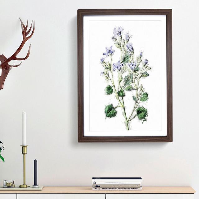 Lilac Bellflowers - Picture Frame Painting Print East Urban Home Frame Option: Walnut Framed, Size: 36cm H x 27cm W x 2cm D on Productcaster.