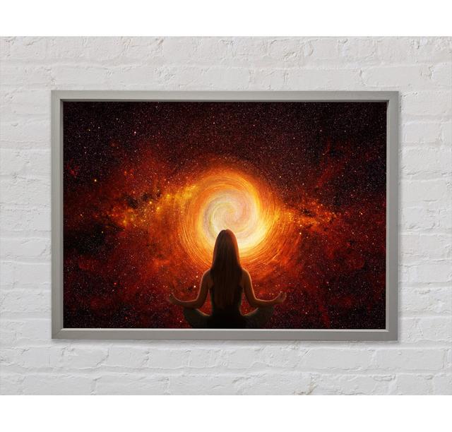 Meditation In Space Framed Print Bright Star Size: 100.1cm H x 141.4cm W on Productcaster.