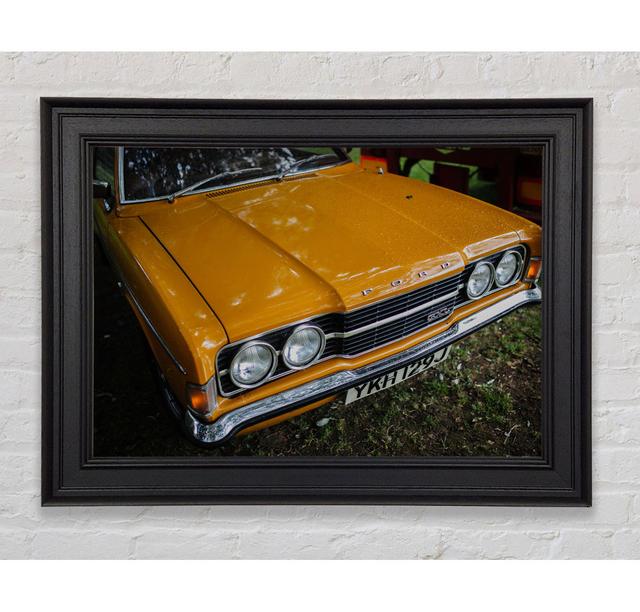 Mean Yellow Classic Car - Single Picture Frame Art Prints Williston Forge Size: 84.1Cm H x 142.2cm W x 8cm D on Productcaster.