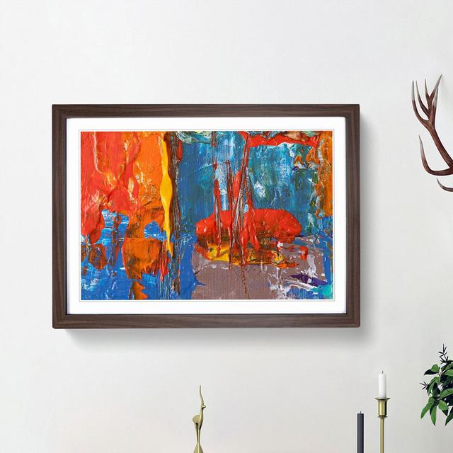 Abstract Art Painting Vol.349 by S.Johnson - Picture Frame Painting Print East Urban Home Frame Option: Walnut Framed, Size: 48cm H x 65cm W x 2cm D on Productcaster.