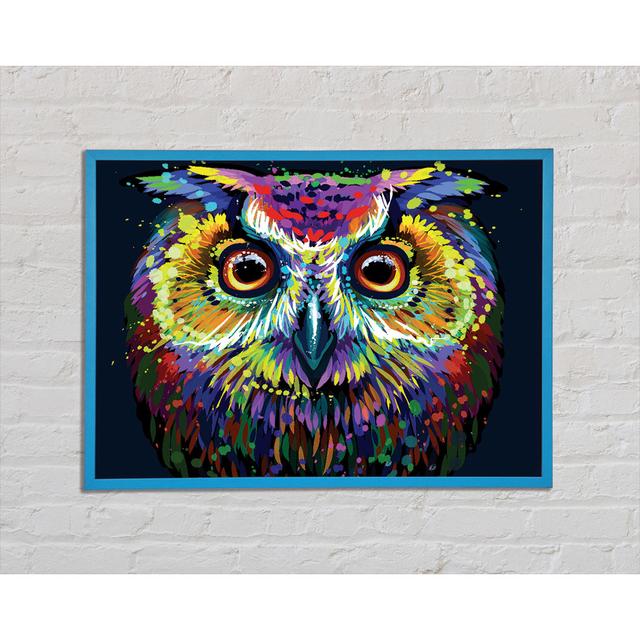 The Vivid Owl Union Rustic Format: Blue Framed Paper, Size: 21cm H x 29.7cm W x 2cm D on Productcaster.