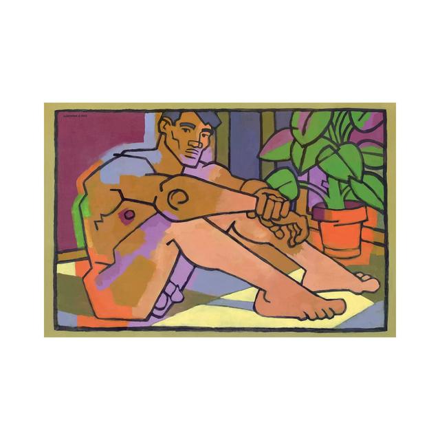 Nude Bodybuilder In The Living Room by Douglas Simonson - Wrapped Canvas Painting ClassicLiving Size: 30.48cm H x 45.72cm W x 1.905cm D on Productcaster.