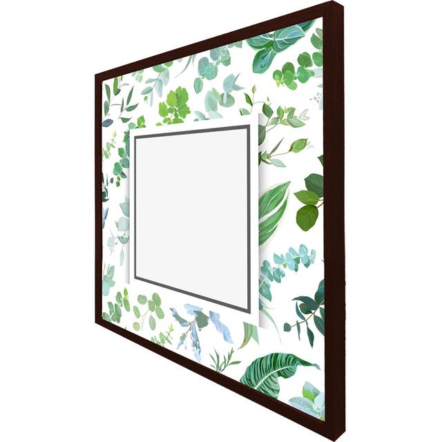 Okemos Green Leaves - Single Picture Frame Print ClassicLiving Size: 61cm H x 61cm W x 4cm D, Frame Option: Brown on Productcaster.