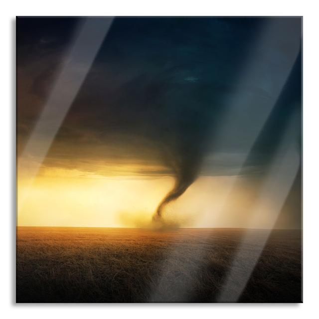 Force of Nature Tornado - Unframed Photograph on Glass Brayden Studio Size: 70cm H x 70cm W x 0.4cm D on Productcaster.