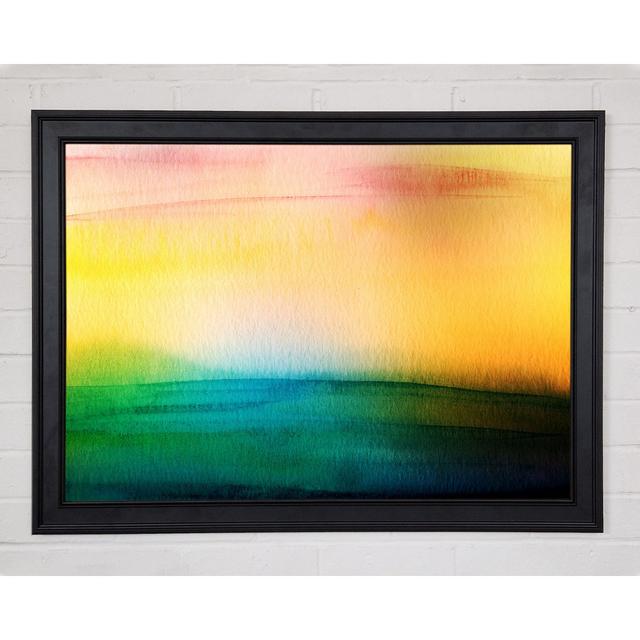 Sun Haze Fileds Framed Print Ivy Bronx Size: 29.7cm H x 42cm W on Productcaster.