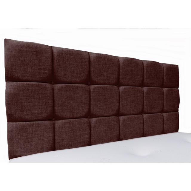 Lennart Upholstered Headboard Interiors 2 Suit U Upholstery: Plush Velvet, Colour: Burgundy, Size: Double (4'6) on Productcaster.