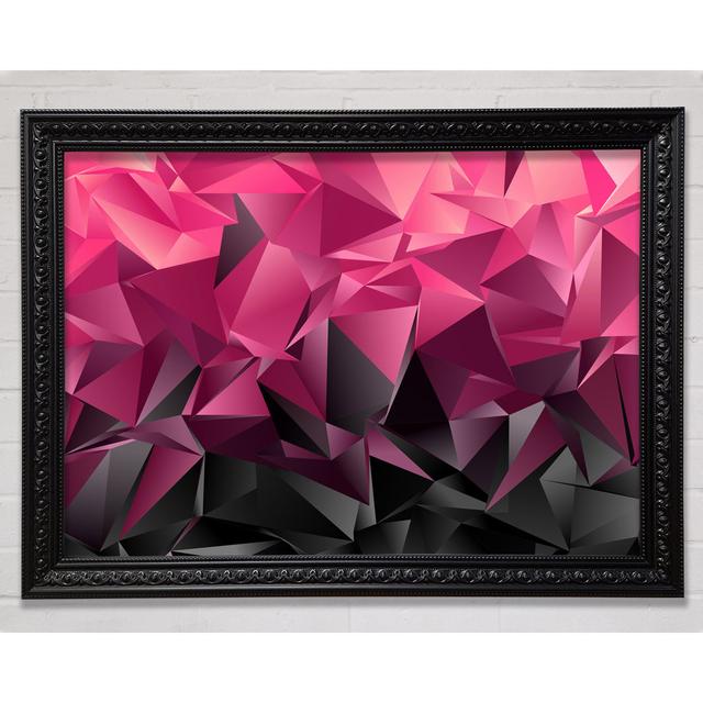 Pink And Grey Diagonals Framed Print Ivy Bronx Size: 59.7cm H x 84.1cm W x 3cm D on Productcaster.